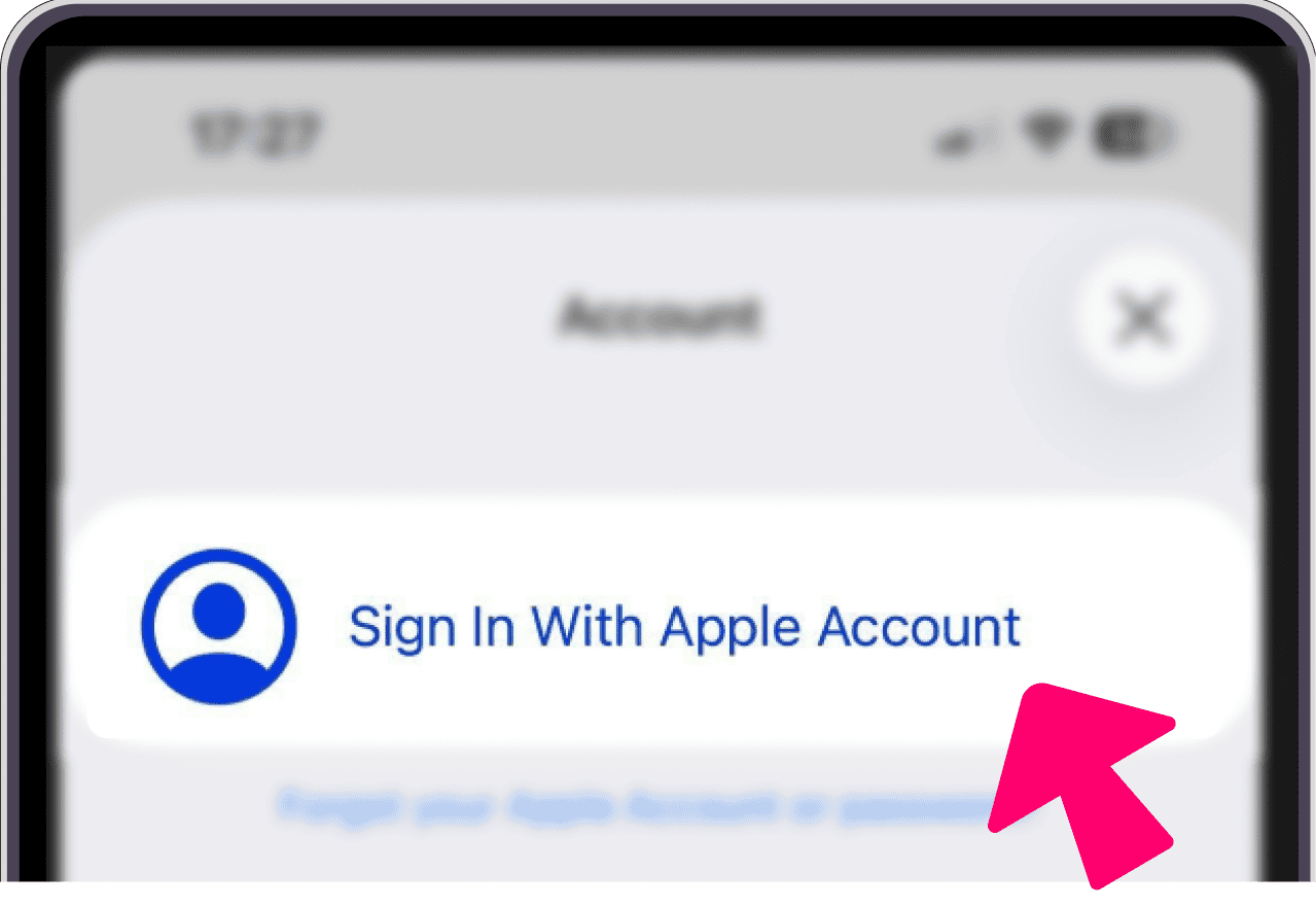 Кнопка входа в Apple ID